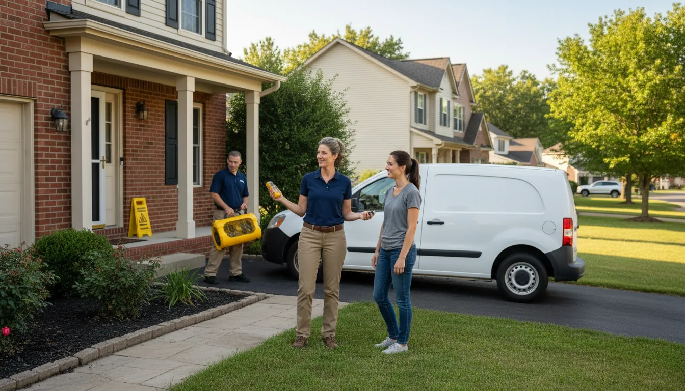 Residential water damage restoration in Fountain, NC